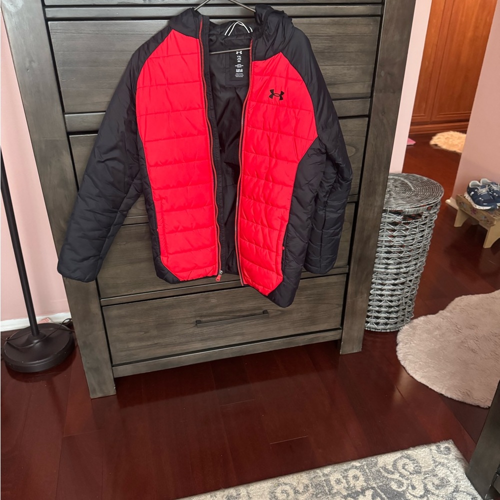 Under Armour Black and Red Quilted Jacket Brand new without tags